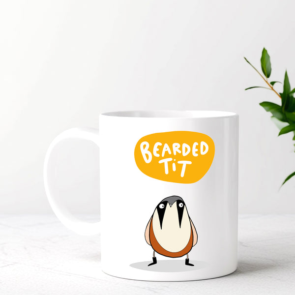 Bearded tit mug