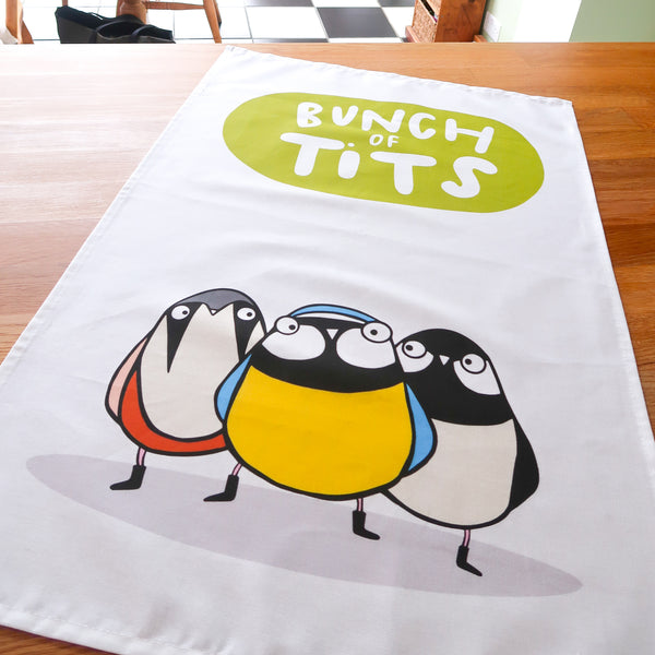 Bunch of tits tea towel