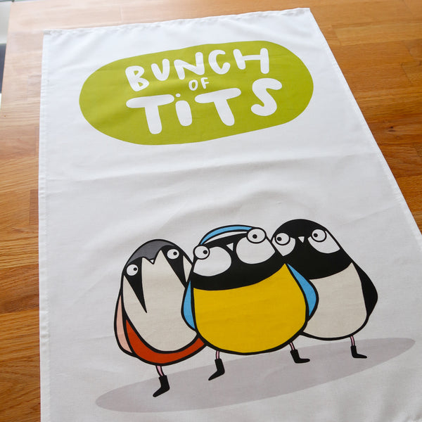 Bunch of tits tea towel