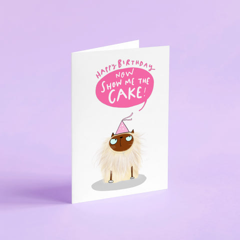 Show me the cake Birthday card