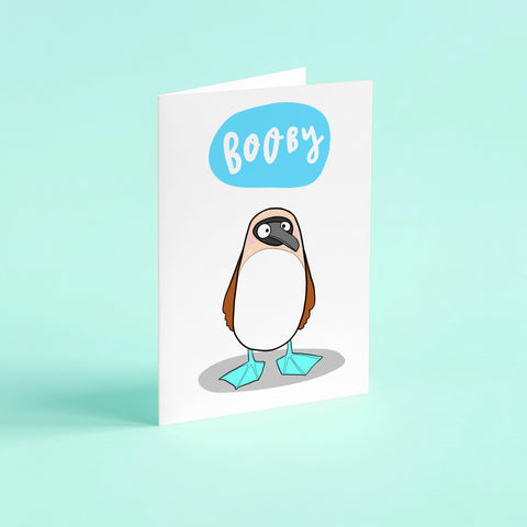 Blue footed booby card