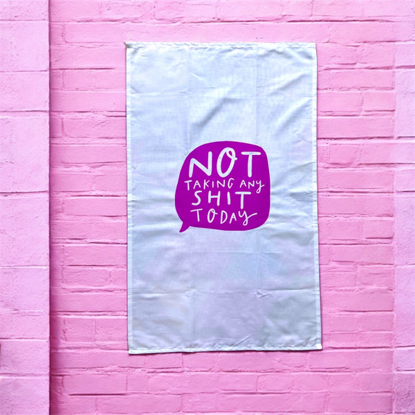No shit today tea towel