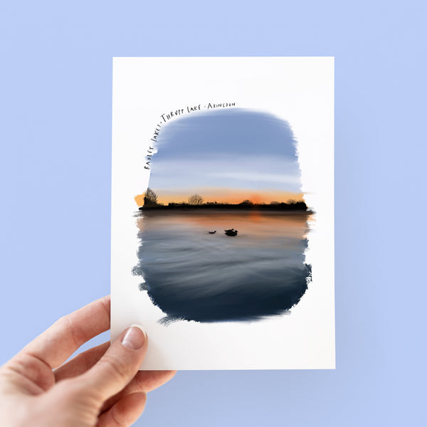 Radley Lakes Abingdon Sunset card