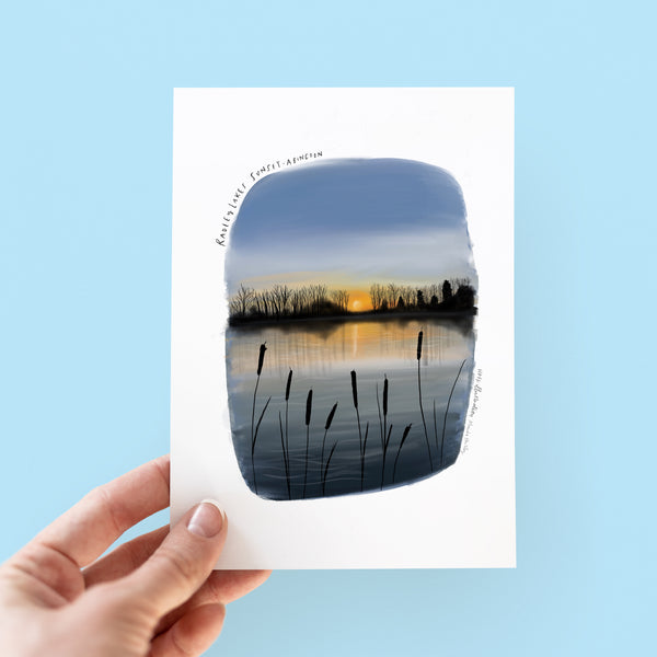 Radley Lakes Abingdon sunset card