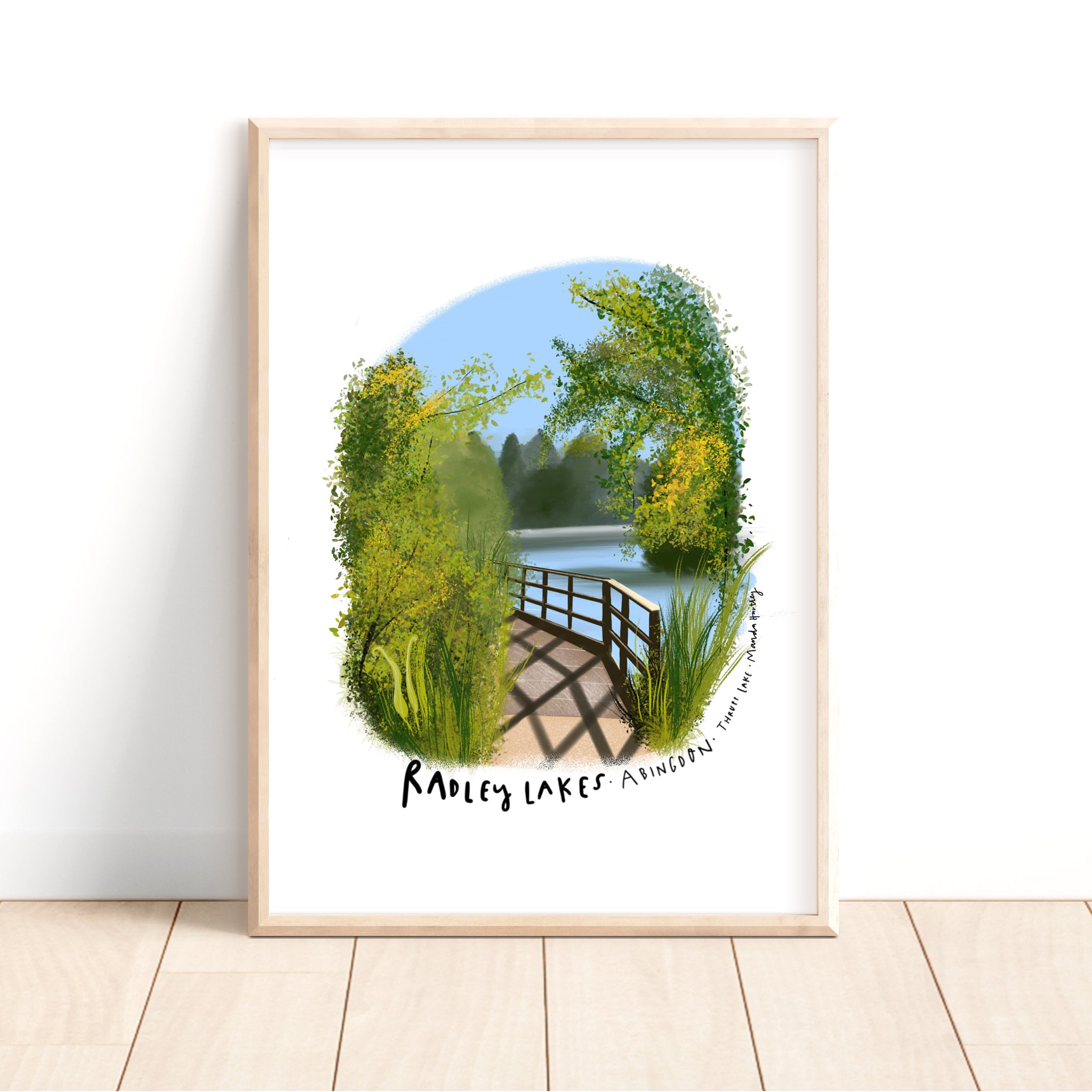 Abingdon Radley lakes bridge in Summer