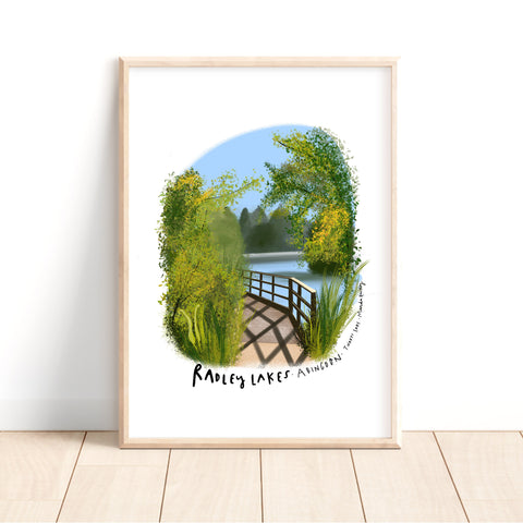 Abingdon Radley lakes bridge in Summer