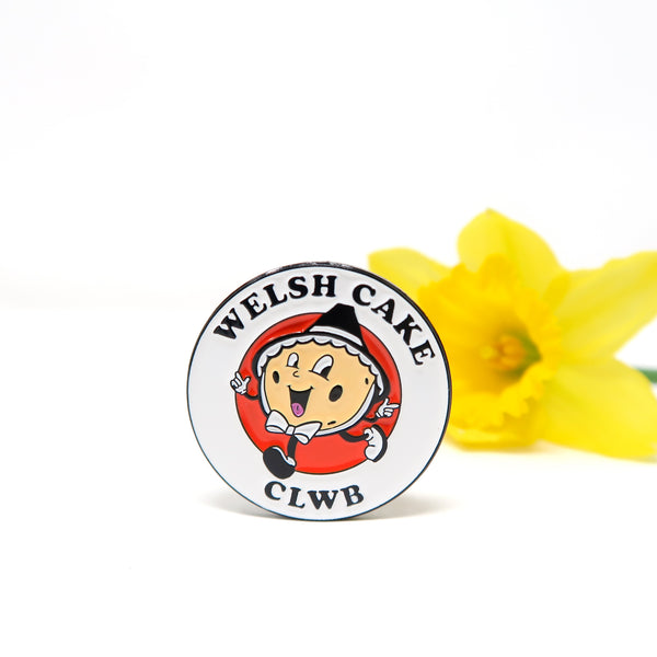 Welsh cake clwb enamel pin badge • Welsh badge • St Davids day pin - Hofficraft