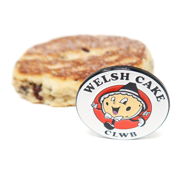 Welsh cake clwb enamel pin badge • Welsh badge • St Davids day pin - Hofficraft