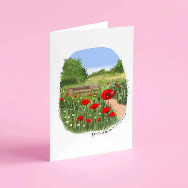 Radley Lakes Barton fields poppies card