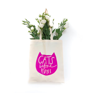 Cats before people tote bag