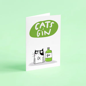 Cats and gin card