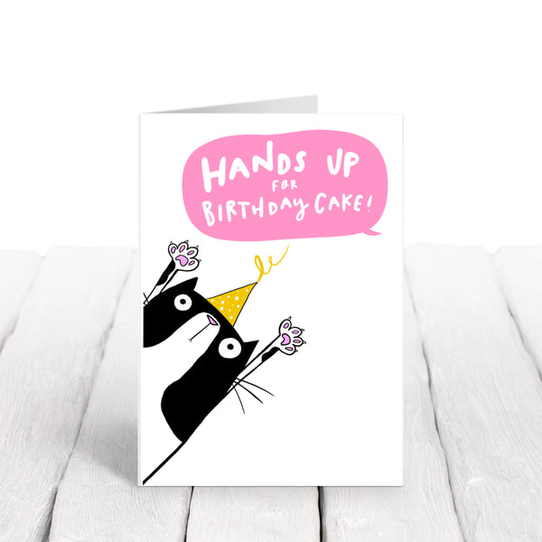 Birthday cake  cat card