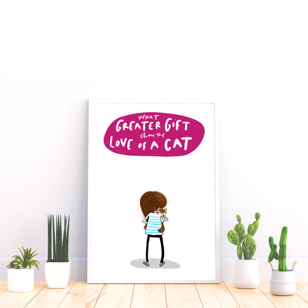 Love of a Cat Illustrated print