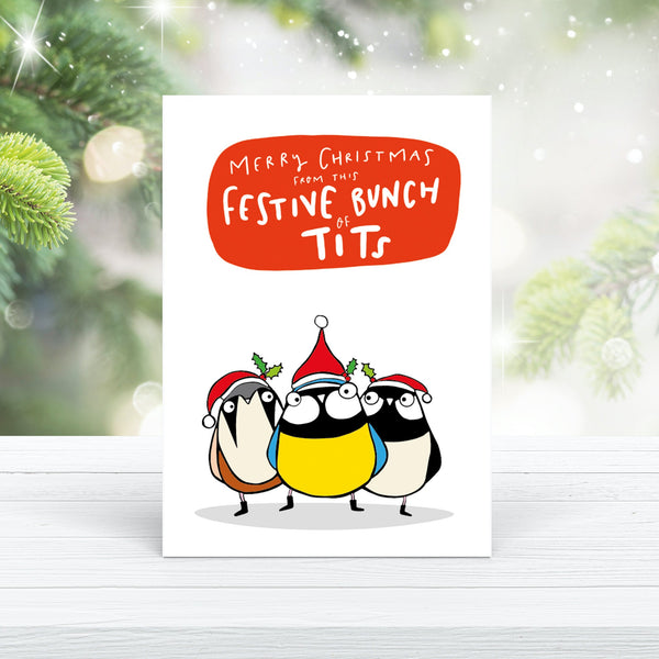 Bunch of tits Christmas card