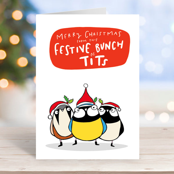 Bunch of tits Christmas card