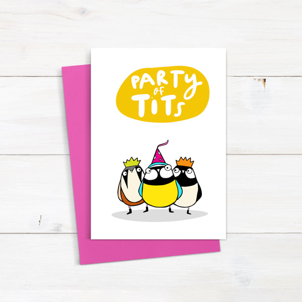 Party of tits Birthday card