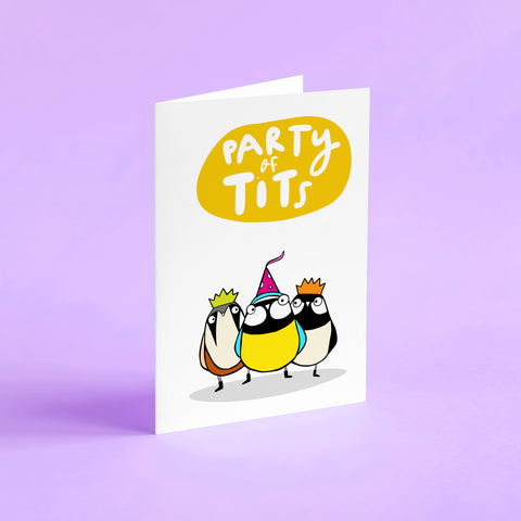 Party of tits Birthday card