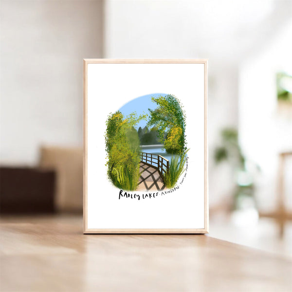 Abingdon Radley lakes bridge in Summer