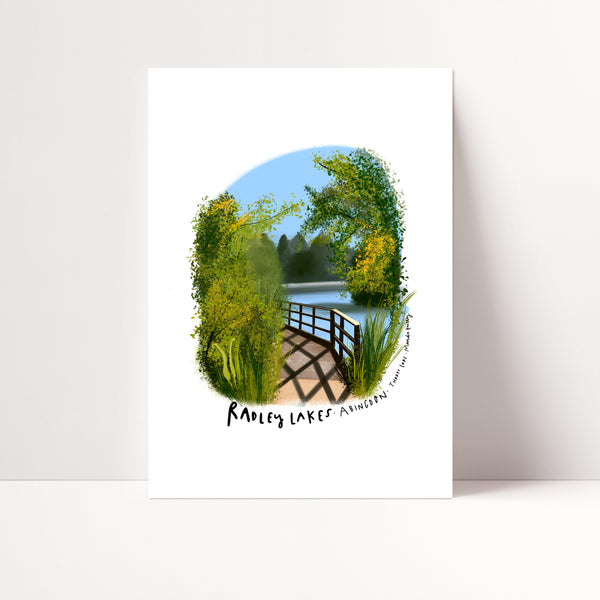 Abingdon Radley lakes bridge in Summer