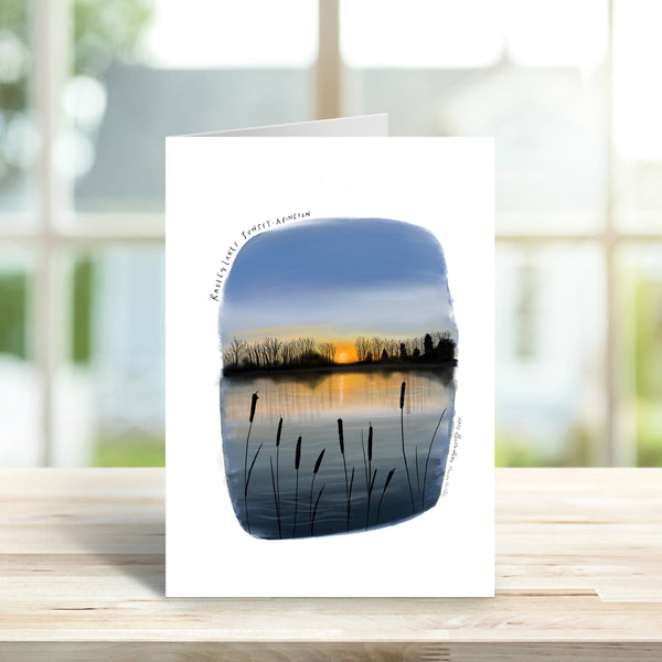 Radley Lakes Abingdon sunset card