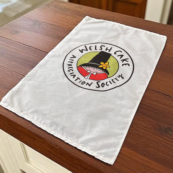 Welsh cake appreciation society tea towel