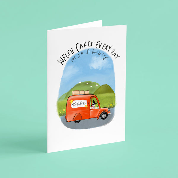 Welsh cakes every day card • St Davids day card - Hofficraft