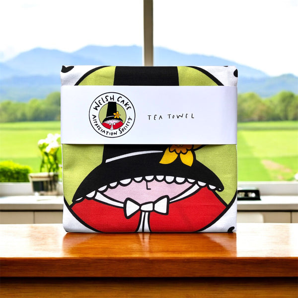 Welsh cake appreciation society tea towel