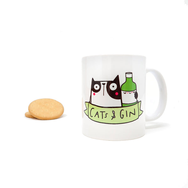 Cats and gin mug