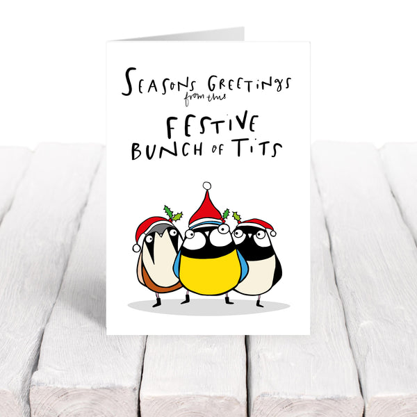 Bunch of tits Christmas card