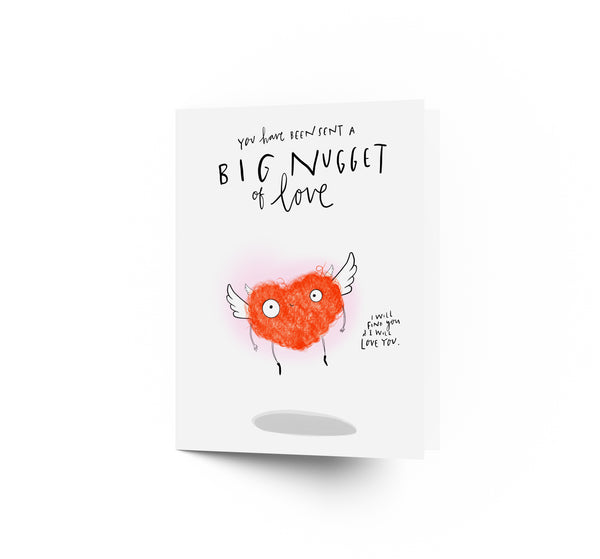Nugget of love Valentines card