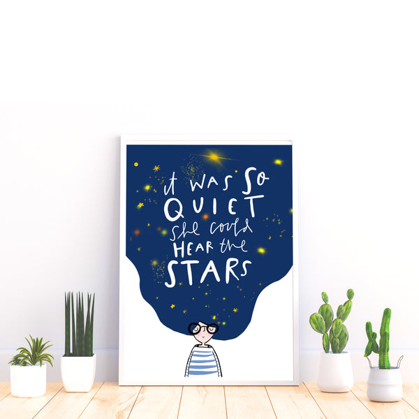So quiet print • Introvert wall art • Quiet art work • Calm art
