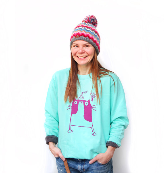 Party cat Sweatshirt - Hofficraft
