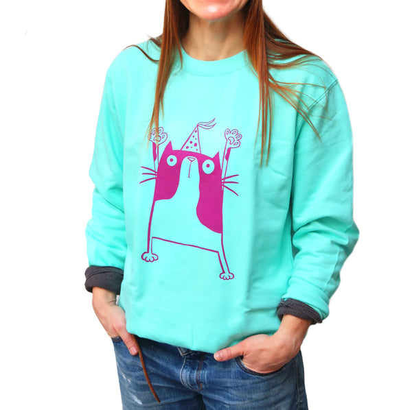 Party cat Sweatshirt - Hofficraft