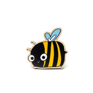Wooden Bumble bee badge - Hofficraft
