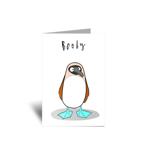 Blue footed booby card