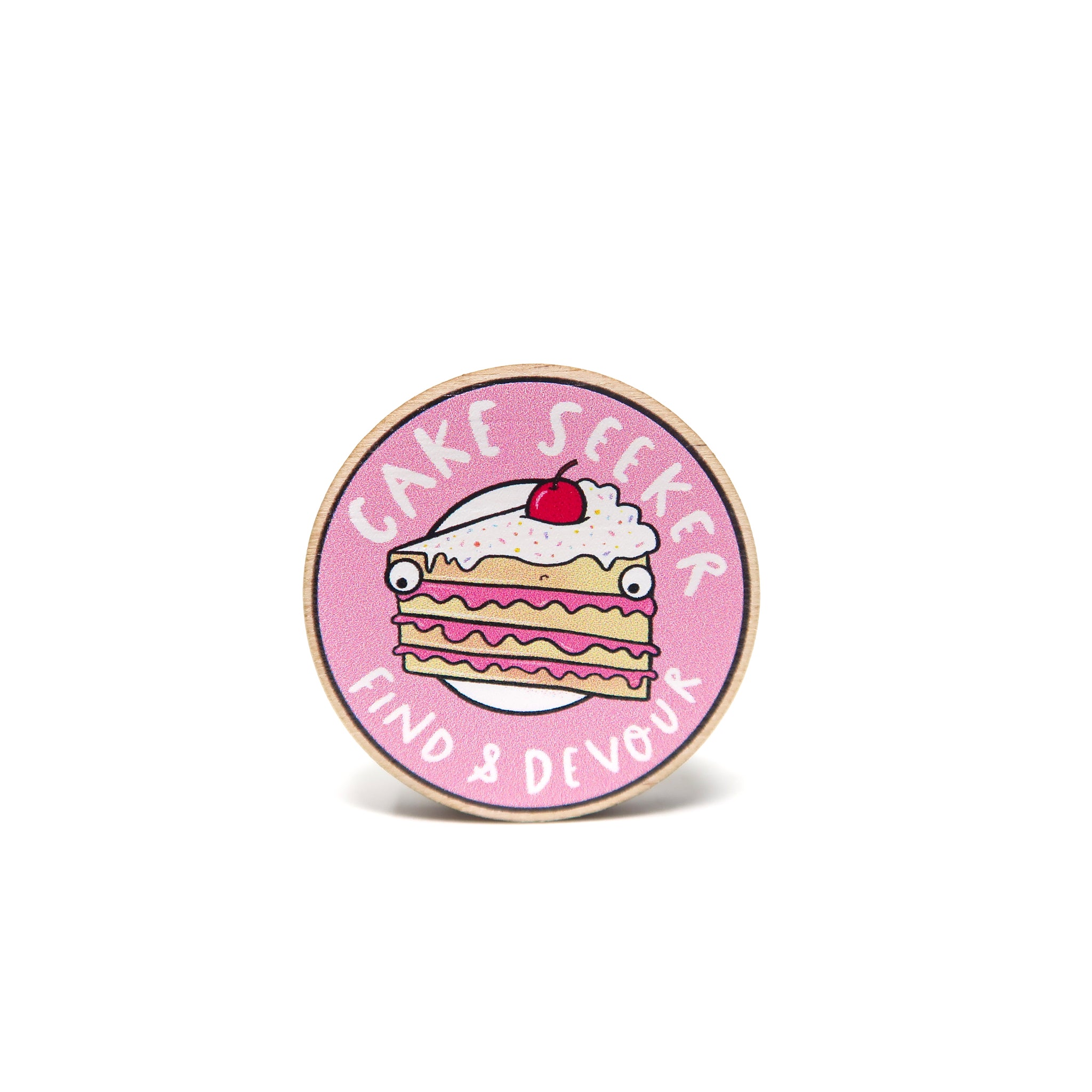 Cake Seeker pin badge