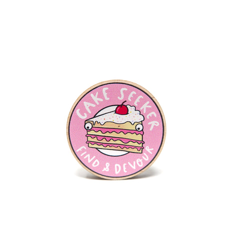 Cake Seeker pin badge