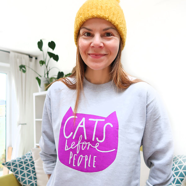 Cats before people sweatshirt
