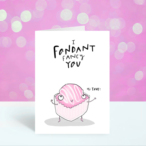 Fondant fancy Valentines card