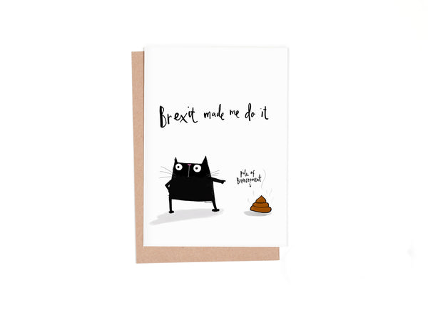 Brexit Black cat Card - Hofficraft