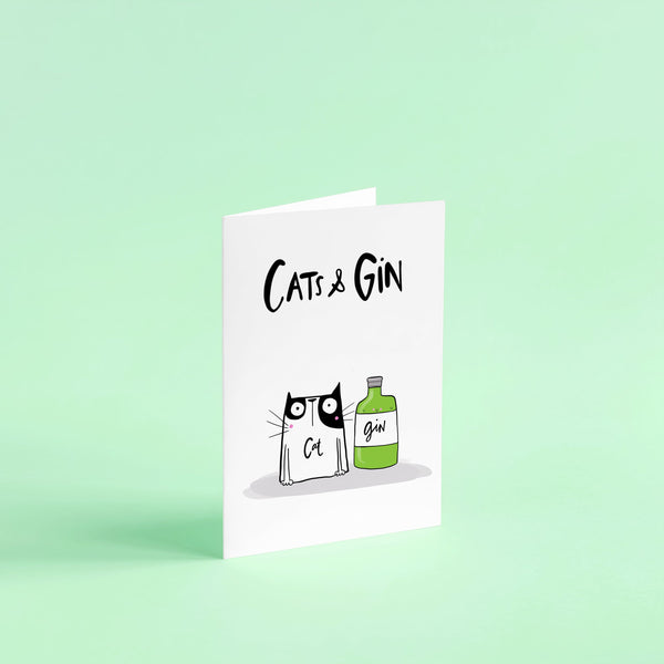 Cats and Gin card - Hofficraft