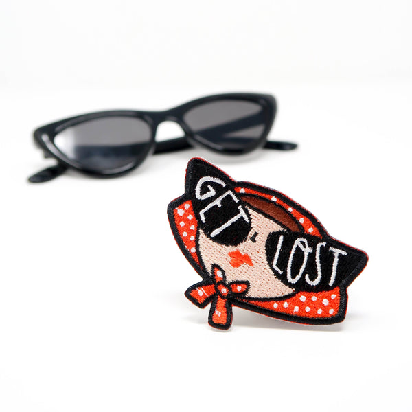 Get Lost patch • Get Lost Iron on patch • Sunglasses patch - Hofficraft