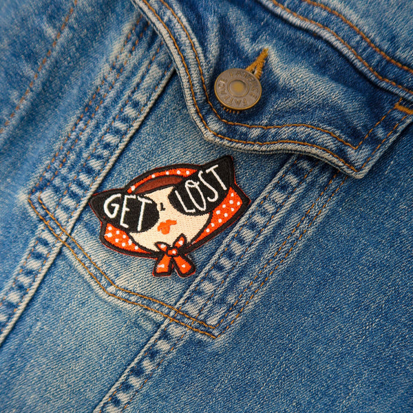 Get Lost patch • Get Lost Iron on patch • Sunglasses patch - Hofficraft