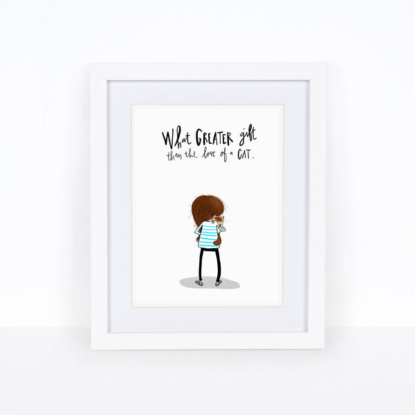 Love of a Cat Illustrated print - Hofficraft
