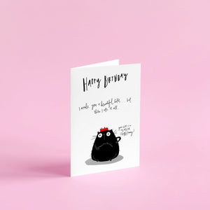 Black Cat Birthday card - Hofficraft