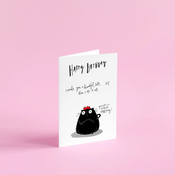 Black Cat Birthday card - Hofficraft