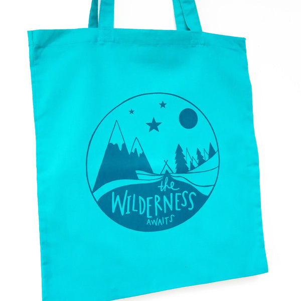 The wilderness tote bag • Mountain bag • Adventure canvas bag - Hofficraft