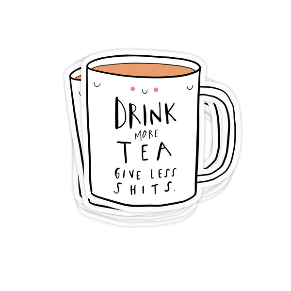Drink more tea sticker - Hofficraft