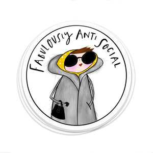 Fabulously Anti social sticker • Anti social club • Introvert sticker - Hofficraft