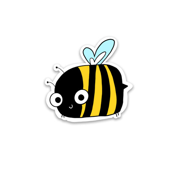 Happy bee laptop sticker - Hofficraft